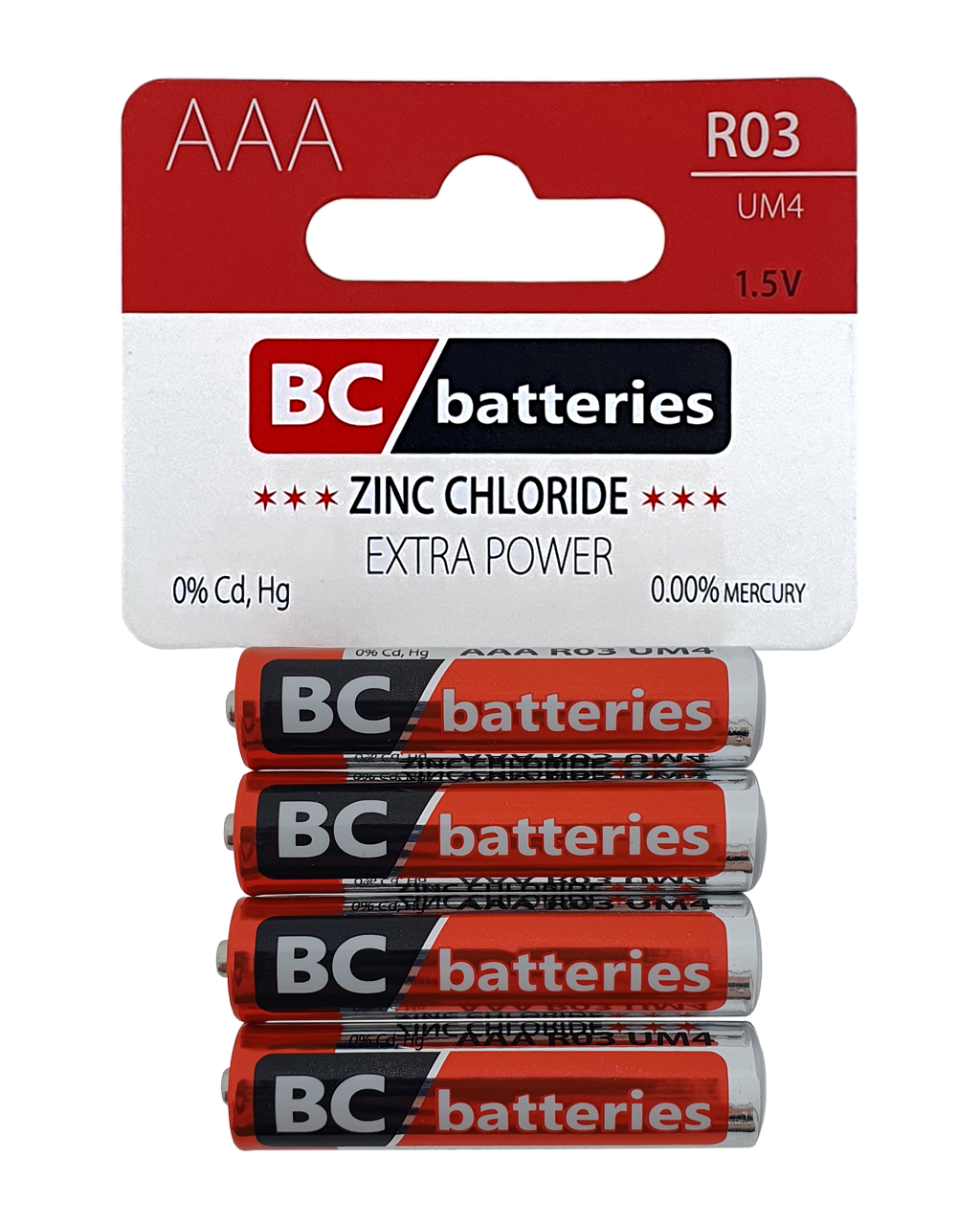 BC R03  Extra power Zinkochloridová AAA/ 4ks BLISTR