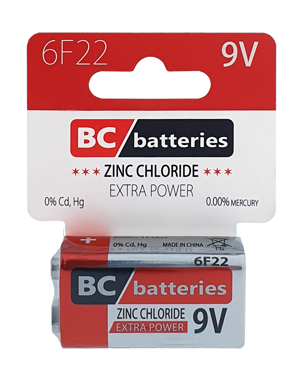 BC 6F22 Extra Power Zinkochloridová 9V/1ks