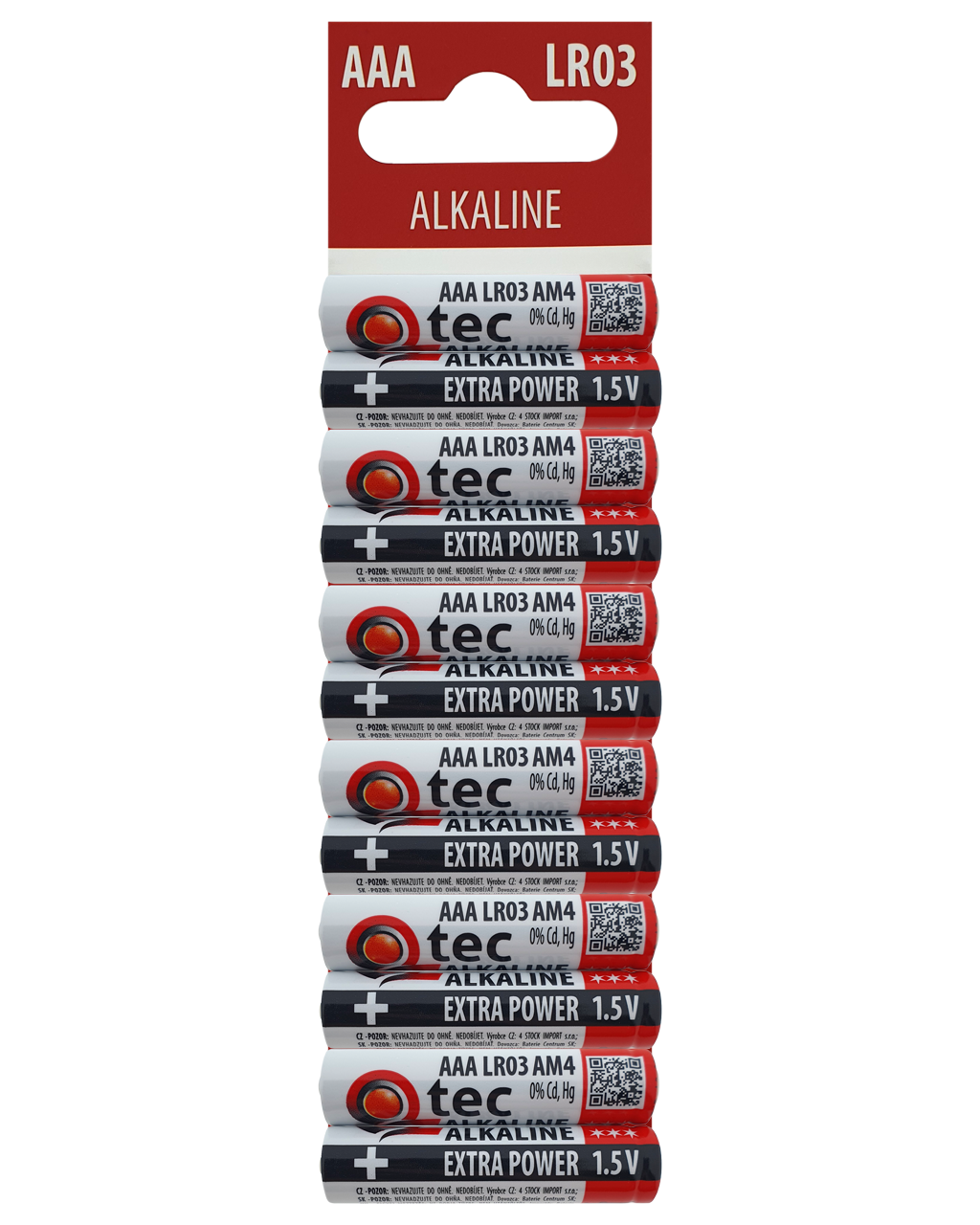 QTEC AAA/12ks LR03/AM4 Extra power Alkalická baterie