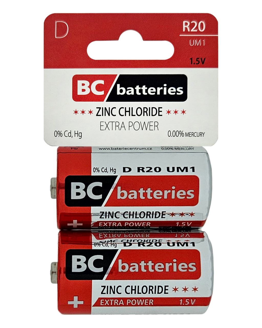 BC D-R20 UM1 Extra power Zinkochloridová 1.5V / 2ks BLISTR