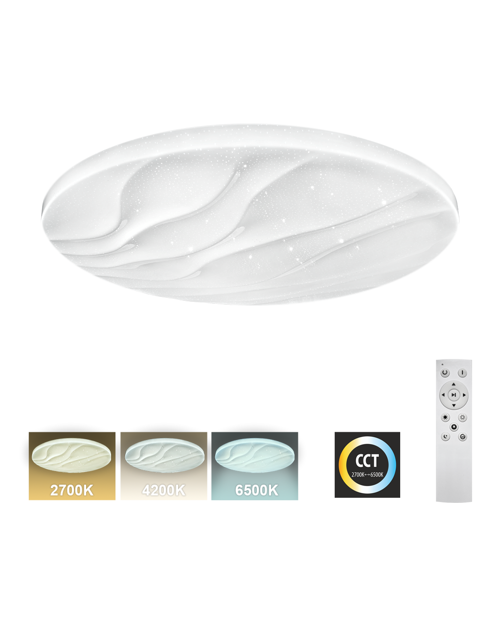 LED stropní svítidlo TR-606C - LIKA 36W 3420lm ø48cm CCT + ovladač Trixline