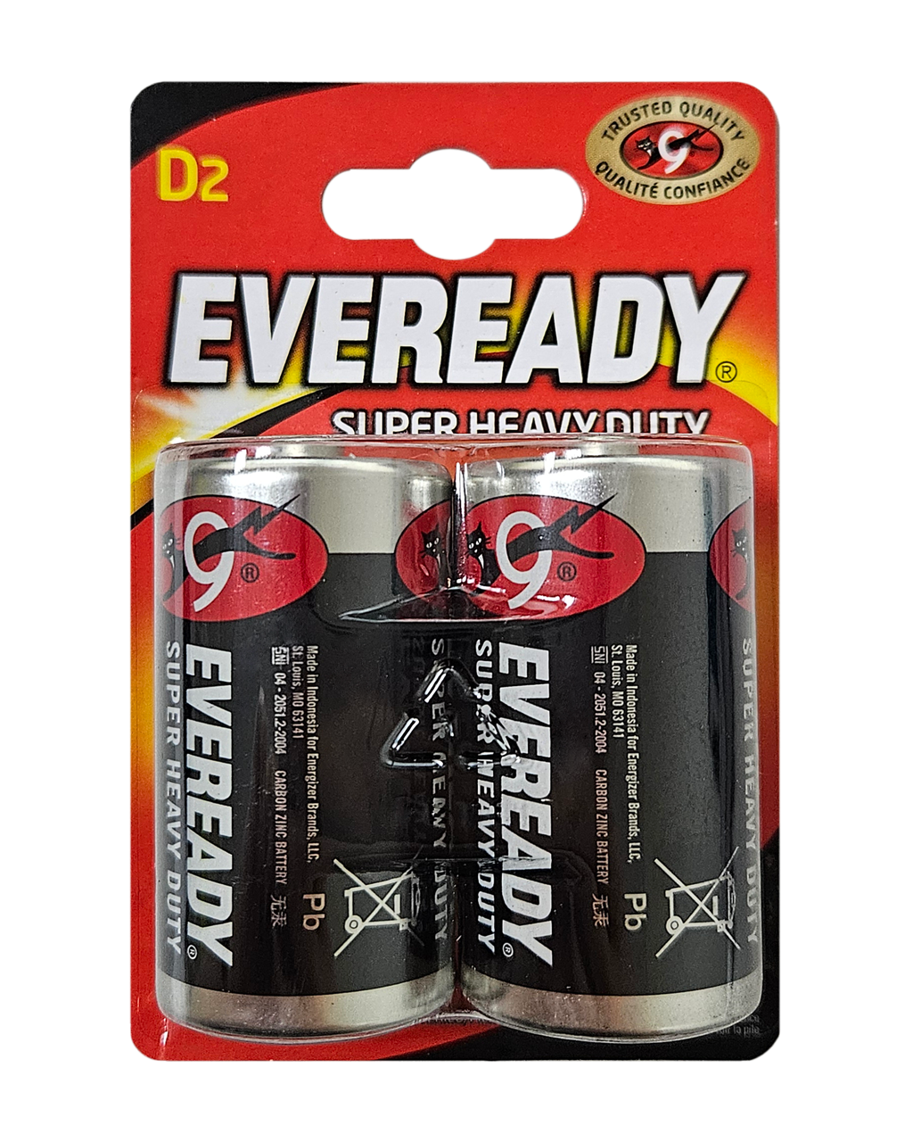 Baterie EVEREADY D-R20 1,5V zinkochloridová 2ks Energizer