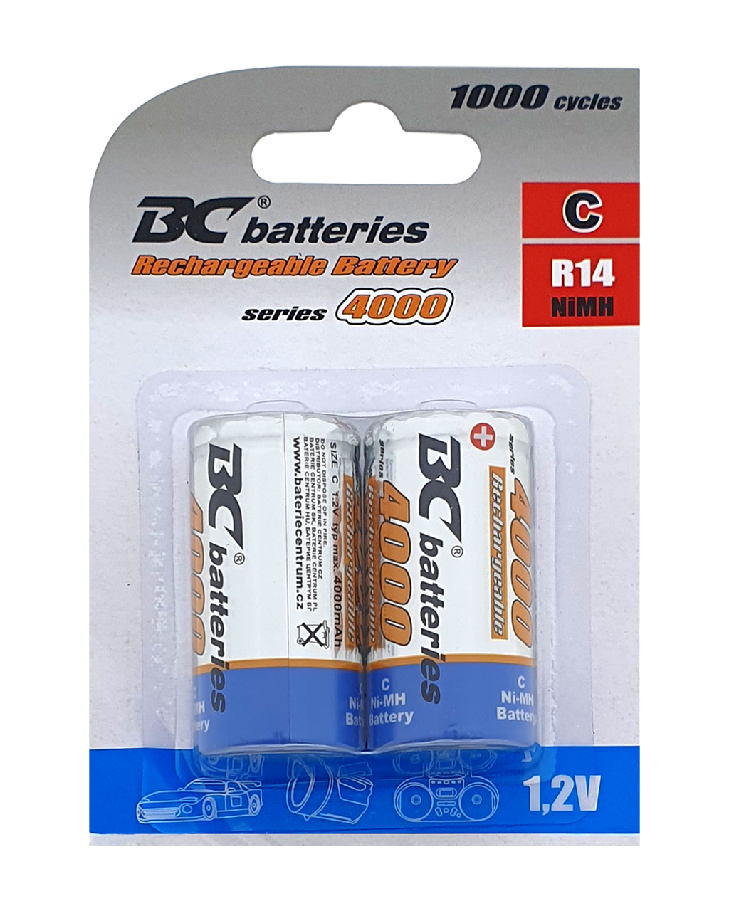 Nabíjecí baterie R14 BC Batteries 1,2V