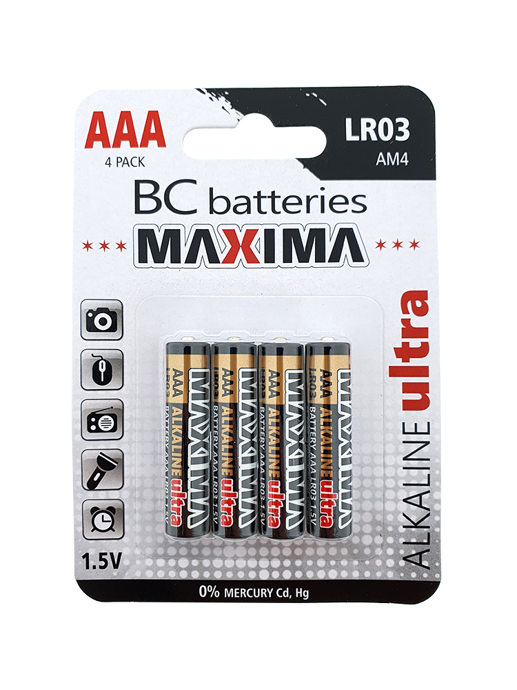 BC batteries MAXIMA alkalická mikrotužková baterie 1,5V LR03