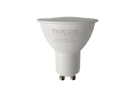 LED žárovka Trixline 4W 368lm GU10 neutrální bílá