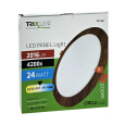 TR-148 LED panel 24W 2016lm 4200K dekor dřevo - kruhový vestavný Trixline