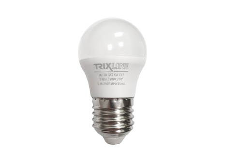 LED žárovka Trixline 6W E27 G45 teplá bílá