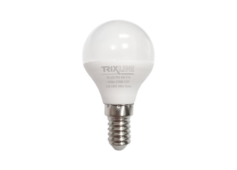 LED žárovka Trixline 6W 540lm E14 P45 teplá bílá