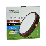 TR-155 LED panel 24W 2016lm 4200K dekor dřevo - kruhový přisazený Trixline