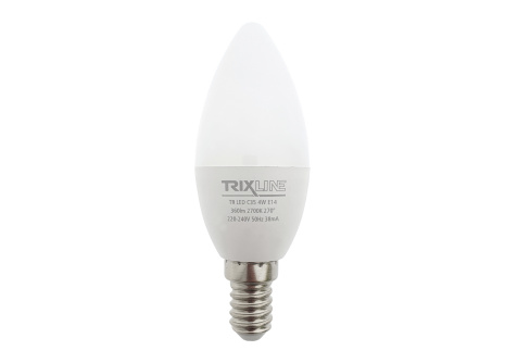 LED žárovka Trixline 4W 360lm E14 C35 teplá bílá