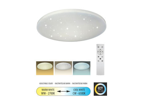 LED stropní svítidlo TR-602C - IPOLY 60W 5700lm ø58cm CCT + ovladač Trixline