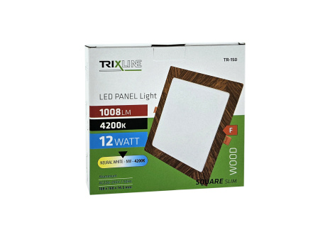 TR-150 LED panel 12W 1008lm 4200K dekor dřevo - čtvercový vestavný Trixline