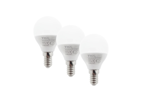 LED žárovka Trixline 6W P45 E14 studená bílá 3 PACK