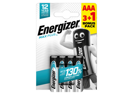 ENERGIZER ALKALINE LR03 MAX PLUS AAA 3+1 eco / 4ks BLISTR