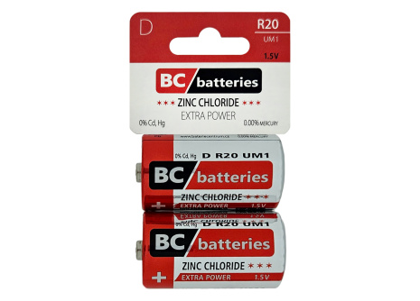 BC D-R20 UM1 Extra power Zinkochloridová 1.5V / 2ks BLISTR