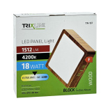 TR-157 LED panel 18W 1512lm 4200K dekor dřevo - čtvercový přisazený Trixline