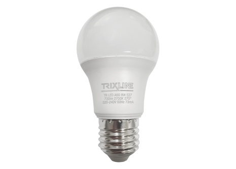 LED žárovka 8W 720lm E27 A50 teplá bílá Trixline