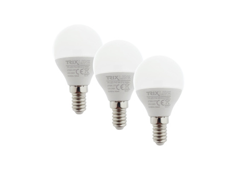 LED žárovka Trixline 6W P45 E14 teplá bílá 3 PACK