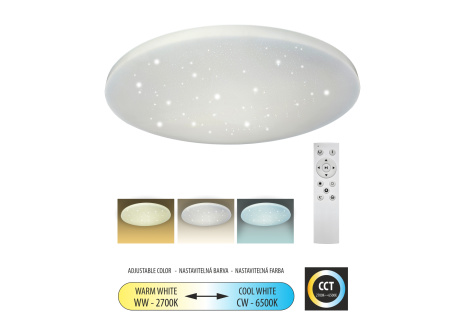 LED stropní svítidlo TR-603C - IPOLY 80W 7600lm ø78cm CCT + ovladač Trixline