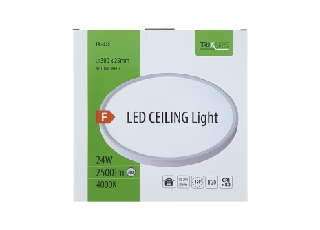 TR-53S  LED stropní svítidlo 24W 2500lm 4000K ø30cm/kruhové bílé Trixline