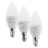 LED žárovka Trixline 6W C35 E14 teplá bílá 3 PACK