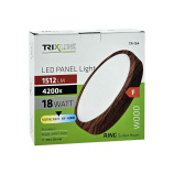 TR-154 LED panel 18W 1512lm 4200K dekor dřevo - kruhový přisazený Trixline