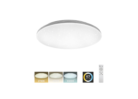 LED stropní svítidlo TR-611C - VENTA 36W 3420lm ø48cm CCT + ovladač Trixline