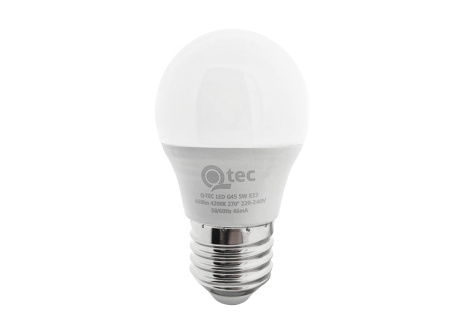 LED žárovka Qtec 5W G45 E27 4200K