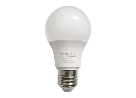 LED žárovka Trixline 6W 564lm E27 A60 studená bílá