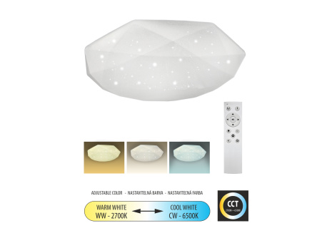 LED stropní svítidlo TR-600C - INDUS 60W 5700lm ø58cm CCT + ovladač Trixline